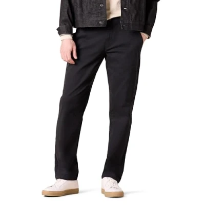 Abbildung von Amazon Essentials Herren Legere Stretch Chinohose mit gerader Passform, Schwarz, 36W / 29L