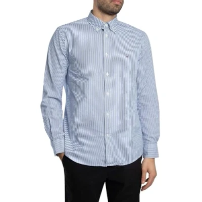 Abbildung von Tommy Hilfiger FLEX Classic Shirt Hemd, Herren, Größe: Large, Wedge blue/optic white