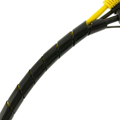 Abbildung von SeKi 15538 Spiralband 7,5 60mm 10 Meter Schwarz, Flexibler Kabelschlauch Spiralschlauch Kabel Schutz; Zum Bündeln von Kabeln