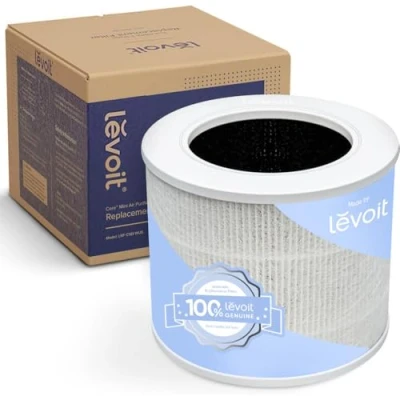 Abbildung von LEVOIT Luftreiniger Standard Ersatzfilter 3 in 1 HEPA, hocheffiziente Aktivkohle, geeignet für Core Mini, weiß, Kunststoff, Pack