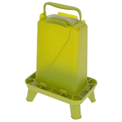 Abbildung von Kerbl Hobbyfarming Futterautomat mit Standfüßen, Automatische Futterzufuhr, Inkl. Standfüße, Abnehmbarer Deckel, Wetterbeständig, Leichte Reinigung, Transparenter Behälter, Für Geflügel, 5,5l, grün
