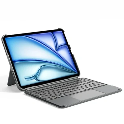 Abbildung von Inateck Hülle mit Tastatur, Ultraleichte Tastatur für iPad 10 Generation, Air 6 11 Zoll 2024, 5/4 10.9 Zoll, Pro 4/3/2/1 Gen, Abnehmbar, Touchpad, QWERTZ, KB04122