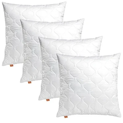 Abbildung von sleepling 4er Set Kissen 40x40 cm, Sofakissen, Kissenfüllung, Zierkissen für Allergiker, Deko Füllung 40 x 40, Ökotex, Waschbar bis 60 Grad, Made in EU, Basic 100