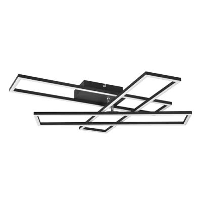 Abbildung von Reality Leuchten Deckenleuchte Corso R64423132, Metall Schwarz matt, inkl. 36 Watt LED, Fernbedienung