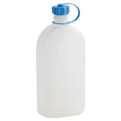 Abbildung von hünersdorff Kunststoffflasche / Trinkflasche Vorratsflasche mit dichtem Schraubdeckel, Chemie und Lebensmittelbeständig, 2 Liter, Made in Germany,Natur