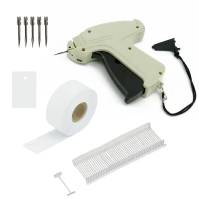 Abbildung von Pokornys Etikettierpistole Arrow 9S Standard im Set mit 5 Ersatznadeln &amp; 1.000 Heftfäden 25mm Kartonetiketten 30x45mm I Etikettiergerät zur Befestigung von Etiketten an Textilien