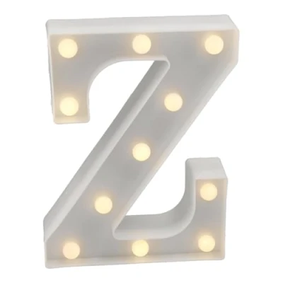 Abbildung von JANDEI Warmes Licht LED Zahlen und Buchstaben für Dekoration Atmosphäre, leuchtendes Herz, Nachtlichter, Geburtstage, Hochzeiten, Schaufenster. Sie funktionieren mit AA Batterien (Z)