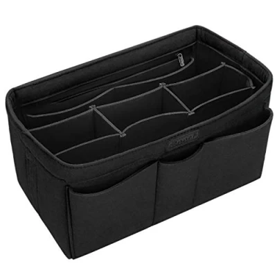 Abbildung von Ropch Taschen Organisator für Frauen Handtaschen, Filz Taschenorganizer Bag in Handtaschenordner Organizer Schwarz M