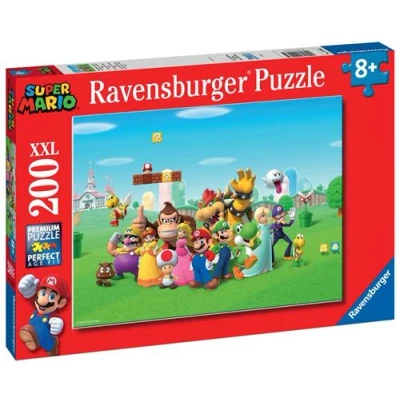 Abbildung von Ravensburger Kinderpuzzle 12993 Super Mario Abenteuer 300 Teile XXL für alle Fans, Puzzle mit Mario, Peach, Donkey Kong und Co