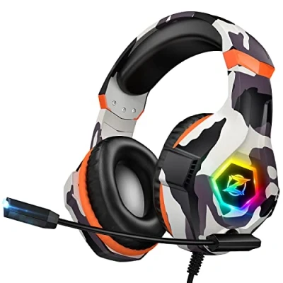 Abbildung von Gaming Headset for PS4 PS5 PC, 3D Surround Sound with Noise Cancelling Microphone, Xbox One Switch Mac Laptop