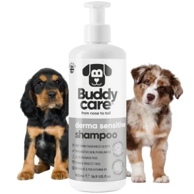 Abbildung von Derma Sensitive Shampoo von Buddycare Hundeshampoo für empfindliche Haut Mit Aloe Vera und Pro Vitamin B5 (500ml)