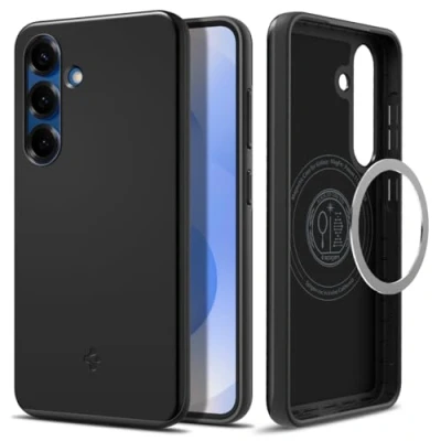 Abbildung von Spigen Thin Fit MagFit Hülle für Samsung Galaxy S25, Kompatibel mit MagSafe Schwarz