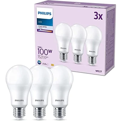 Abbildung von PHILIPS LED Lampe, Kaltweiß, 3 er Pack