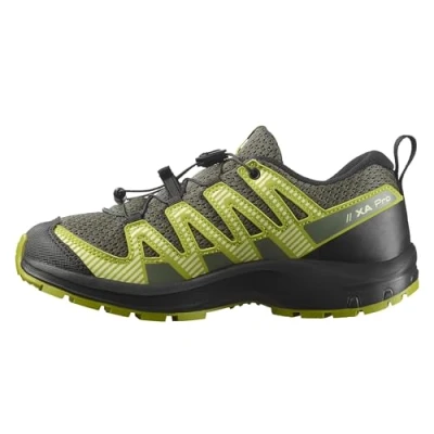 Abbildung von Salomon XA PRO V8 Unisex Hikingschuh für Kinder, Größe: 28, Urban chic/black/dark citron Kunststoff/textil