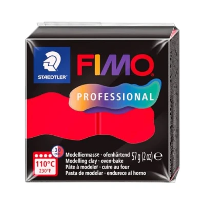 Abbildung von STAEDTLER FIMO professional 8040 ofenhärtende Modelliermasse, speziell für Profis und Künstler, Einzelprodukt reinrot, 200