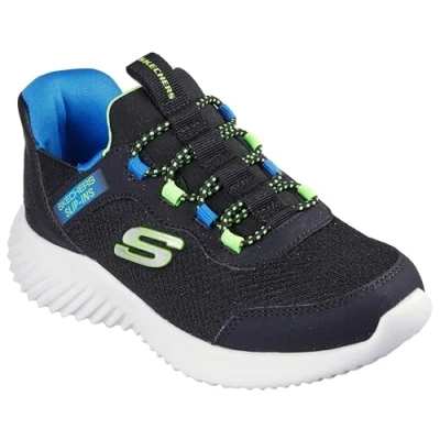 Abbildung von Skechers Jungen Bounder Brisk Burst Sneakers,Sports Shoes, Black Lime, 30 EU