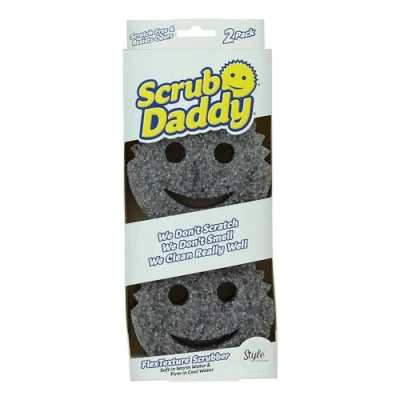 Abbildung von Scrub Daddy Original Spülschwamm, Reinigungsschwamm Smiley Form Putzschwamm mit Texturveränderung, kratzfreier Schwamm Küche, Scheuerschwamm, Schmutzradierer, spülmaschinenfest Style 2 er Pack