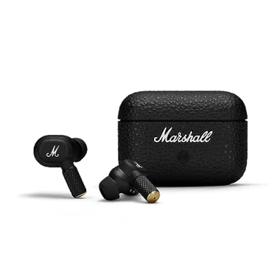 Abbildung von Marshall Motif II ANC True Wireless Active Noise Cancelling Bluetooth Kopfhörer, Ohrhörer, 30 Stunden Spielzeit Schwarz