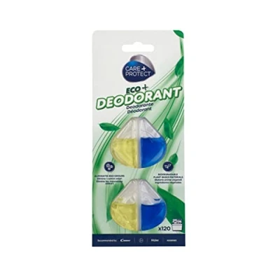 Abbildung von CARE + PROTECT ECO+ Deodorant Für Die Geschirrspülmaschine, Beseitigt Unangenehme Gerüche, Lang Anhaltender Zitrusduft, 2 Produkte, Bis Zu 120 Spülgänge
