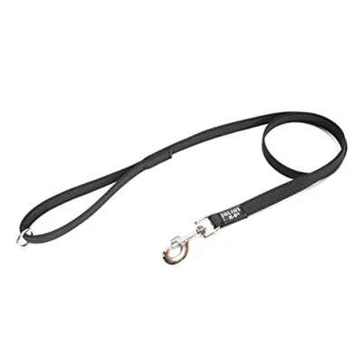 Abbildung von IDC Color &amp; Gray gumierte Leine, 14 mm x 1,2 m mit Schlaufe und O ring, Schwarz Grau