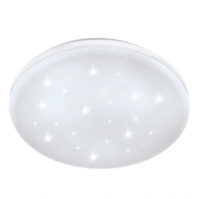 Abbildung von EGLO LED Deckenlampe Frania S, 1 flammige Deckenleuchte mit Sternenhimmel Effekt, Material: Stahl, Kunststoff, Farbe: Weiß, Ø: 28 cm