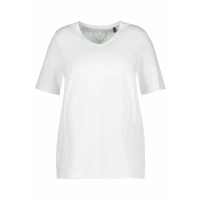 Abbildung von Ulla Popken, Damen, große Größen, T Shirt, A Linie, V Ausschnitt, Halbarm