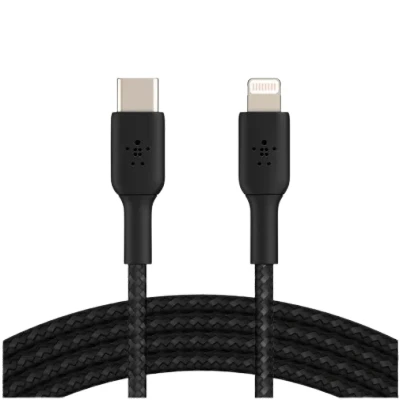 Abbildung von Belkin Boost Charge Lightning USB C Geflochtenes Kabel 2 Meter Schwarz