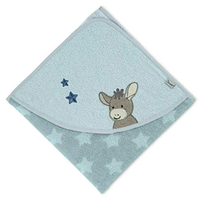 Abbildung von Sterntaler Kapuzenbadetuch Esel Emmi, Alter: ab 0 Monate, 100 x cm, Baumwolle , Mittelblau