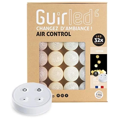 Abbildung von GuirLED LED Baumwollkugeln Lichterkette USB Drahtlose Fernbedienung Baby Nachtlicht 2h Dual 2A Netzteil enthalten 4 Intensitäten 32 Kugeln 3.2m Baumwolle