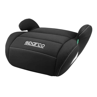 Abbildung von Sparco Kinderautositz Booster Schwarz i Size für Jungen und Mädchen. Zugelassen ECE R129/03 125 150 cm. Mit 3 cm abwaschbarem Bezug. Hergestellt aus hochfestem ABS