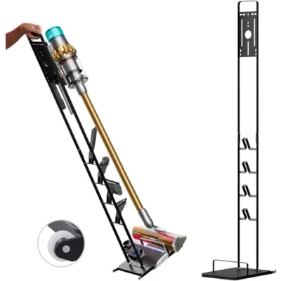 Abbildung von Foho Ständer Kompatibel für Dyson Gen5 V15s V15 V11 V10 V8 V7 V6 mit Rädern, Halterung, Handstaubsauger Bodenständer, Zubehörhalter Speichern und Organisieren Sie Ihr Vakuum, Kein Bohren