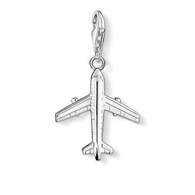 Abbildung von Thomas Sabo Damen Charm Anhänger Flugzeug Club 925 Sterling Silber 0030 001 12