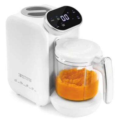 Abbildung von Sweety Fox Babynahrungszubereiter Mixer 7 Funktionen Dampfgaren, Mixen, Pulsfunktion, Selbstreinigung, Sterilisieren, Aufwärmen, Auftauen Babybrei Zubereiter
