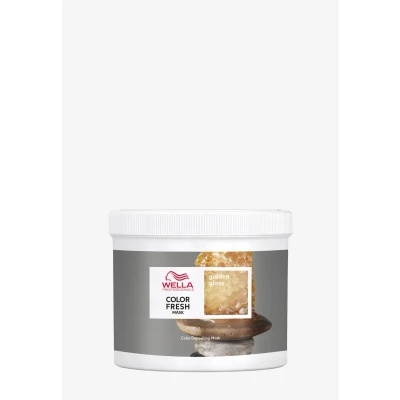Abbildung von Wella Professionals Color Fresh Mask Golden Gloss Haarkur zum Beleben und Verändern der Haarfarbe pflegende Tönung mit Avocadoöl für mittelblondes bis helles Haar 500 ml