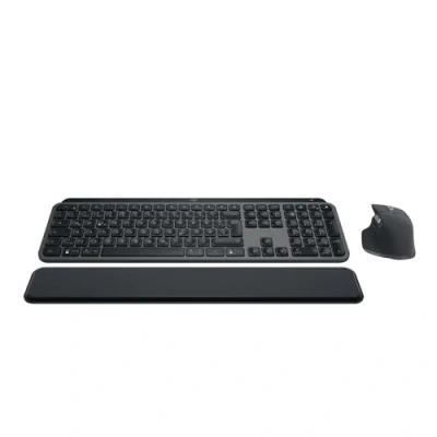 Abbildung von Logitech MX Keys S Combo: Leistungsstarke kabellose Tastatur und Maus mit Handablage,Customizable Illumination, Fast Scrolling,Bluetooth, für Windows/Linux/Chrome/Mac Graphit, Deutsches QWERTZ Layout
