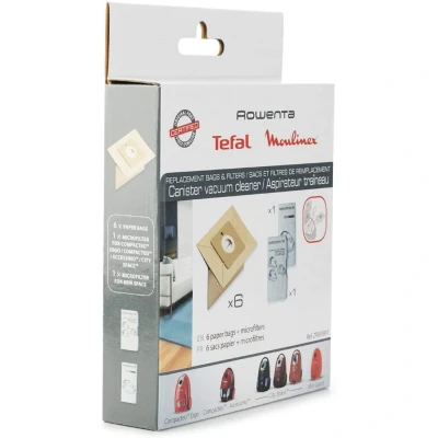 Abbildung von Sac d&#039;aspirateur Groupe SEB ZR003901 aspirateur staubbeutel, 6 stück + 2 mikrofilter