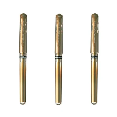 Abbildung von Uni Ball Mitsubishi Pencil 3 Tintenroller, Geltinte Signo Broad Gold Spitze 1 mm Breite Schreiben Kreativer Roller für Karten und kreative Hobbys