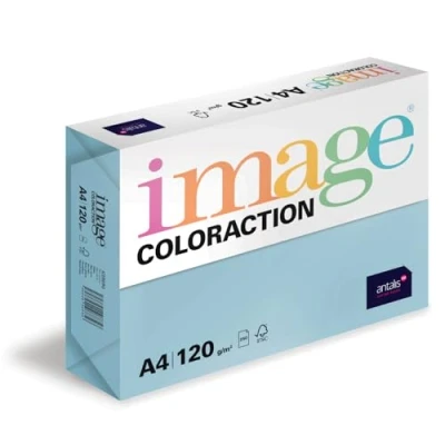Abbildung von Image Coloraction Iceberg farbiges Kopierpapier DIN A4, 210 x 297 mm, 120 g/m² buntes, holzfreies Druckerpapier für Kopierer 250 Blatt Eisblau