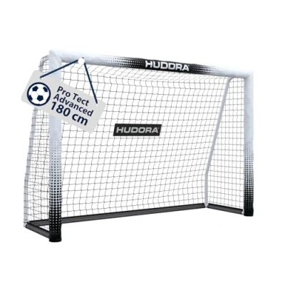 Abbildung von HUDORA Fußballtor Pro Tect Advanced Outdoor mit Netz und wetterfester Ummantelung für Kinder/Erwachsene Einfacher Aufbau im Garten Hochwertige Torwand Reiß Klettverschlüssen