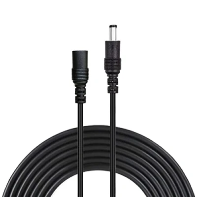 Abbildung von Liwinting 2m/6.56Feet DC Netzteil Verlängerungskabel 5.5 mm x 2.1 12V Anschlusskabel Gleichstrom 5V Verbinderkabel Männlich zu Weiblich Verbinder für CCTV Sicherheitskamera IP Kamera Schwarz