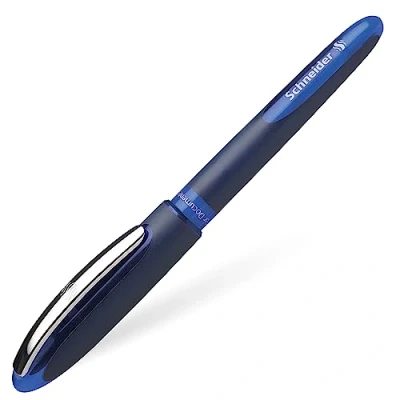 Abbildung von Schneider 78303 One Business Tintenroller (Dokumentenecht mit 0,6 mm Strichstärke und Ultra Smooth Spitze, Made in Germany) 1er Blisterkarte, blau