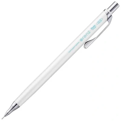 Abbildung von Pentel ORENZ PP505 Druckbleistift mit Anti Minenbruch Technologie, 0.5 mm, Härtegrad B, weiß (1 Stück)