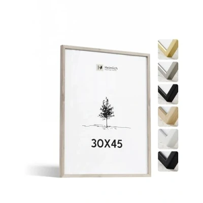 Abbildung von Heimlich® Bilderrahmen 30x45 cm, Eichenholz Kleiner Posterrahmen mit Folienabdeckung Nur zur Wandmontage