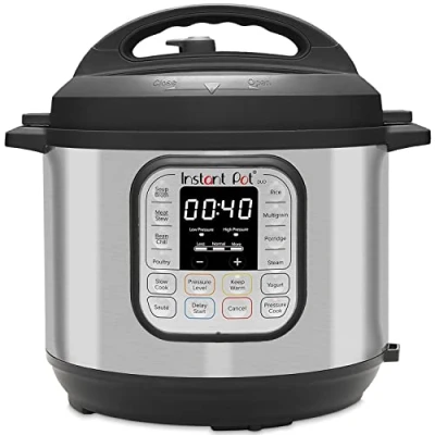 Abbildung von Instant Pot Duo 80 Elektro Multikocher 1200 W, 7,6L, Edelstahl, Schnellkochtopf, Schongarer, Reiskocher, Sautierpfanne, Joghurtbereiter, Dampfgarer und Sterilisator, Silber