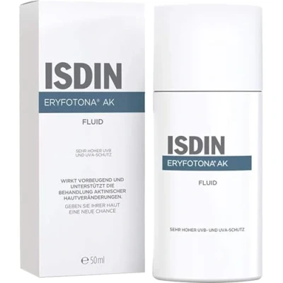 Abbildung von ISDIN Eryfotona AK Fluid LSF100+ (50 ml) Prävention und begleitender Schutz bei Aktinischer Keratose Sehr hoher UVB UVA
