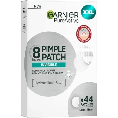 Abbildung von Garnier Hautklar 8H Pimple Patches aus Hydrokolloid, mildert Pickel Sichtbarkeit in 8 Stunden, XXL Pack mit 44