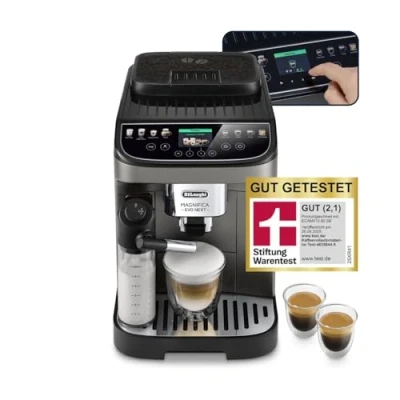 Abbildung von De&#039;Longhi Magnifica Evo Next ECAM312.80.TB Kaffeevollautomat mit 2,4&#039;&#039; TFT Farbdisplay &amp; LatteCrema Milchsystem, 7 Direktwahltasten (Cappuccino, Espresso, Latte Macchiato), 2 Tassen Funktion, Titan