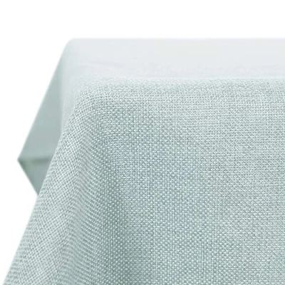 Abbildung von Deconovo Tischdecke Lotuseffekt Tischtuch Leinendecke Tischwäsche Eckig Wasserdicht 130x280 cm Minzgrün
