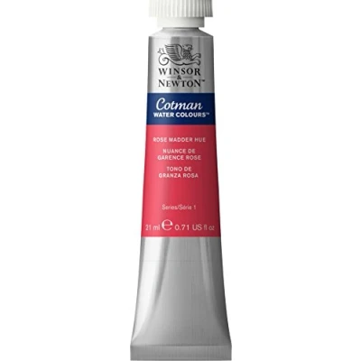 Abbildung von Winsor &amp; Newton 0308580 Cotman Aquarellfarbe mit ausgezeichneter Transparenz, Farbkraft und Verarbeitungseigenschaften, Wasserfarbe 21ml Tube Krapprosa Farbton