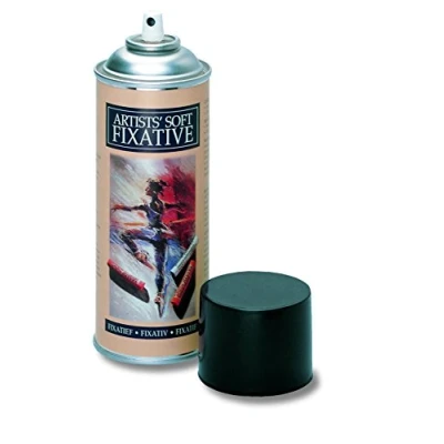 Abbildung von Winsor &amp; Newton ASFIX Artist Soft Fixativ, Sprühdose, Fixativ das Kohle , Buntstift und Pastellzeichnungen schützt, 400 ml